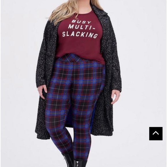 Torrid Plaid Pixie Pants - Picture 3 of 12